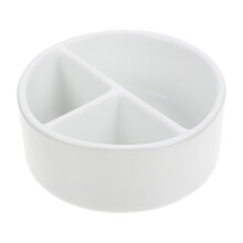 3Pcs Lightweight White Ceramic Ink Dish Sturdy Inkwell for Calligraphy