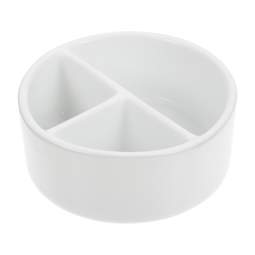 3Pcs Lightweight White Ceramic Ink Dish Sturdy Inkwell for Calligraphy