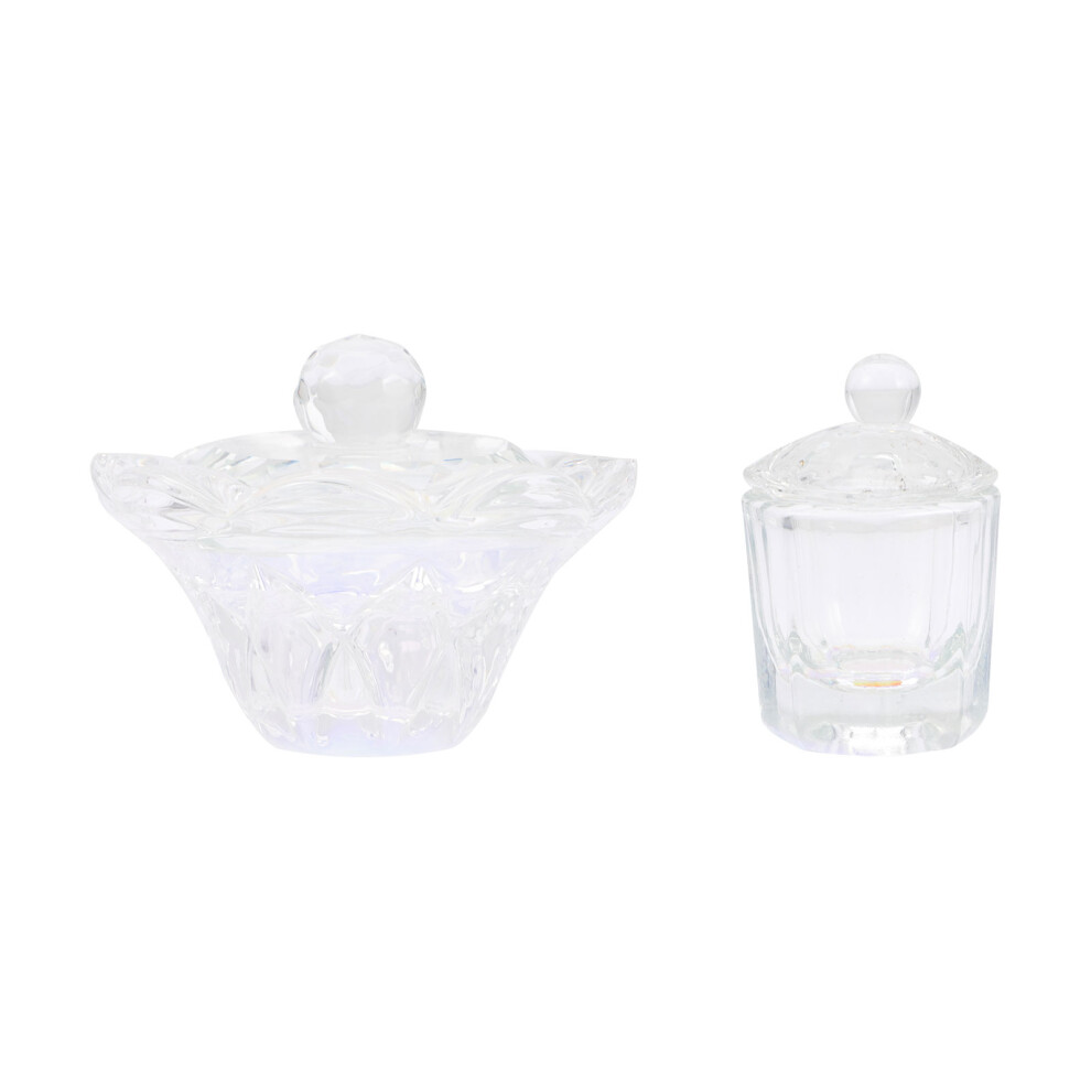 Iplusmile 6Pcs Transparent Manicure Cups For Nail Art Cleaning And Powder Mixing