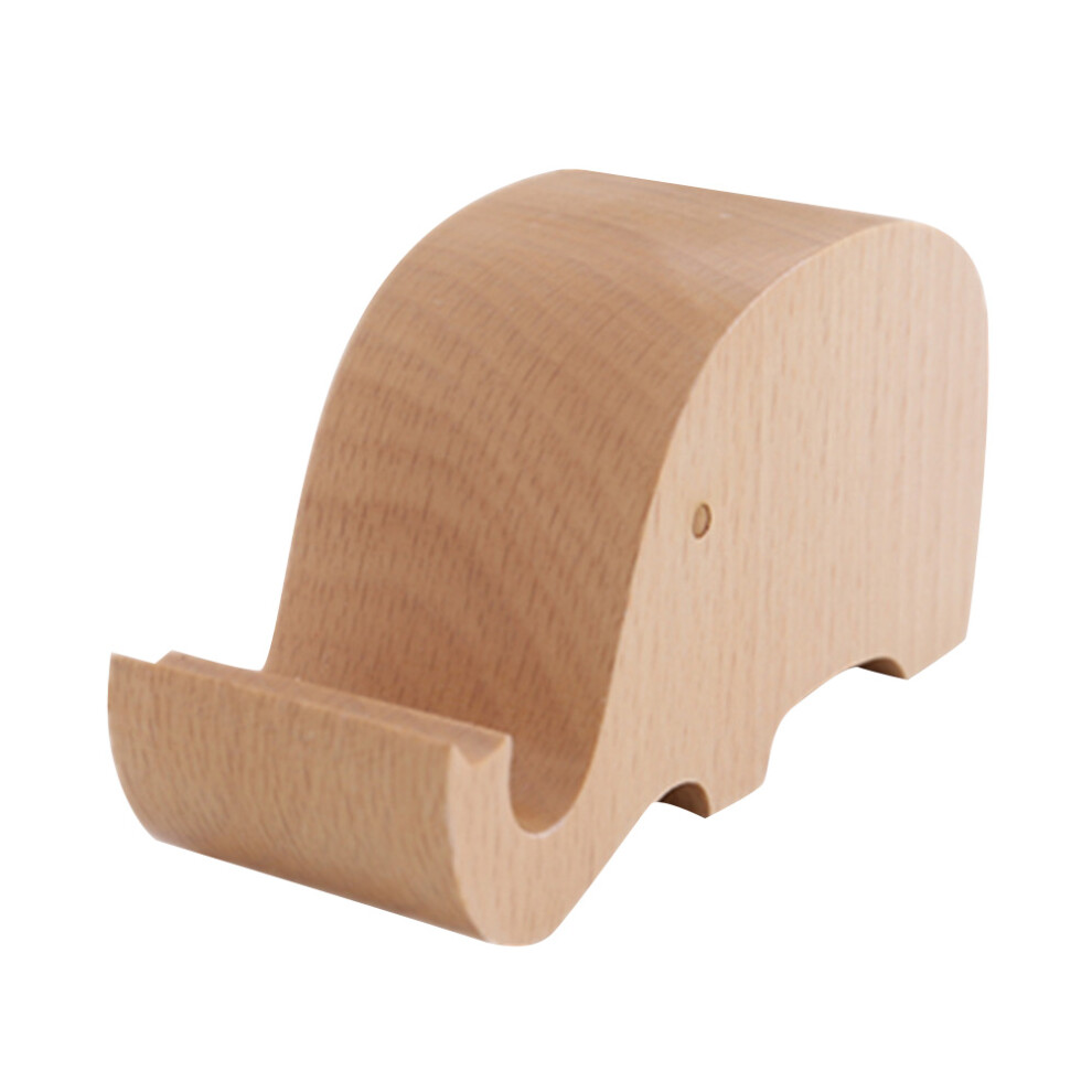 3Pcs Chocolate Elephant Desktop Phone Stand Wooden Phone Holder Stand 3651435546389