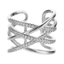 5Pcs Silver Women Ring Delicate Chic Finger Ring for Parties and Gifts