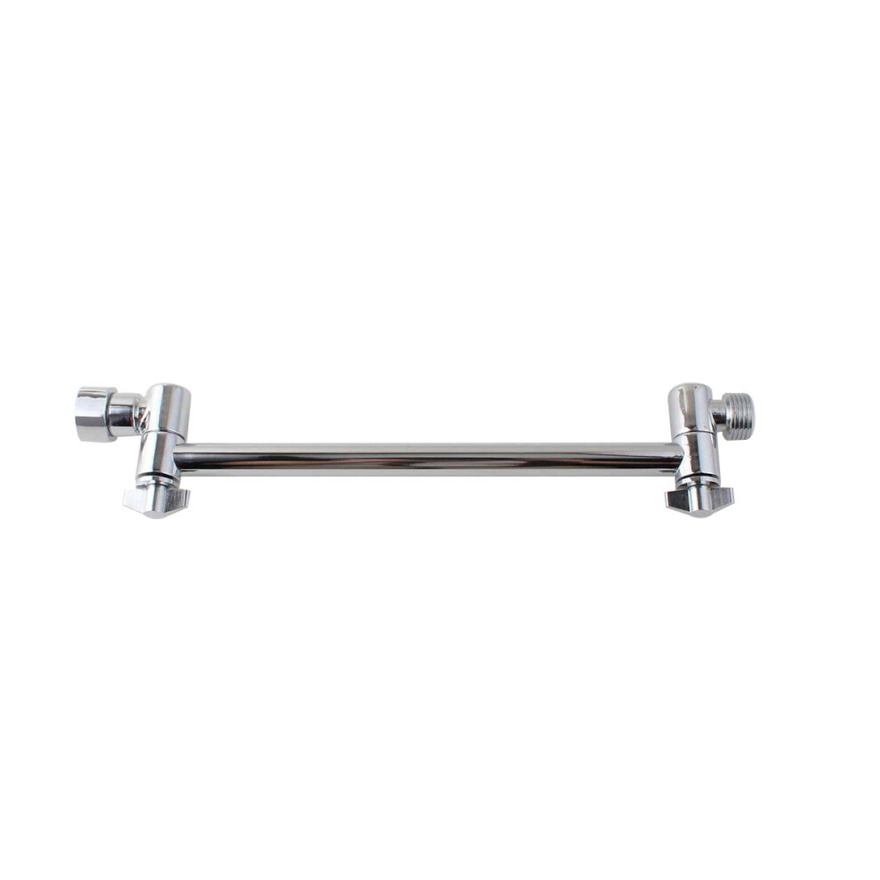 2Pcs Adjustable Silver Shower Head Extension Arm Brass Height Extender 3651242277322