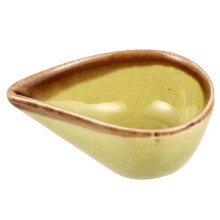 3Pcs Green Porcelain Dish Small Ceramic Bowl for Salon and Home Use