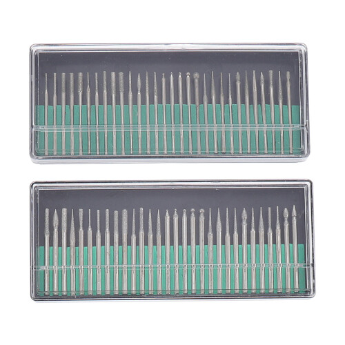 180Pcs Silver Carving Rotary Tool Bits Diamond Burrs Polishing Kit
