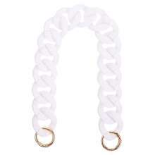 5Pcs Stylish White Resin Decorative Chains for DIY Handbag Use