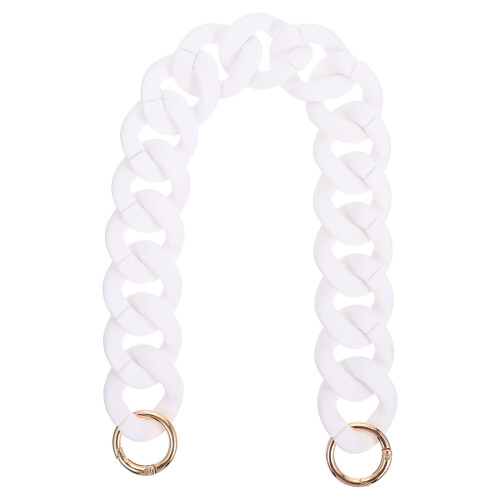 5Pcs Stylish White Resin Decorative Chains for DIY Handbag Use