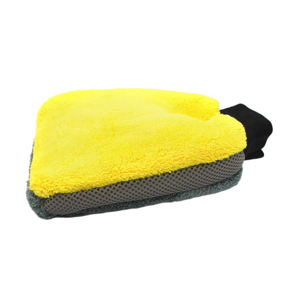 3Pcs Wash Gloves Multi Color Double Sided Waterproof Mitts 3651435547362