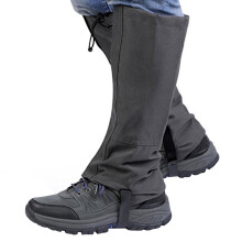 3Pcs Adjustable Outdoor Waterproof Leg Gaiters Dark Grey for Hiking