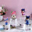 4Pcs Clear Acrylic  Display Risers Stands, Square Polished Acrylic Photo Props, Transparent Solid Display Blocks 3