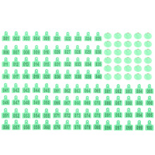 300Pcs Green Animal Ear Tags Durable for Farm Livestock