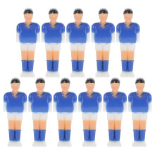 22Pcs Blue Plastic Football Men Tabletop Soccer Game Replacements