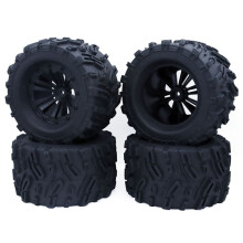 4PCS 125mm 1.9 Beadlock Wheel Rim Tire Set for 1/10 RC Crawler Car TRX4 RC-4WD D90 Axial SCX10 II III ,D