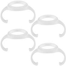 12Pcs White Baby Bottle Handles Ergonomic Plastic Home Use