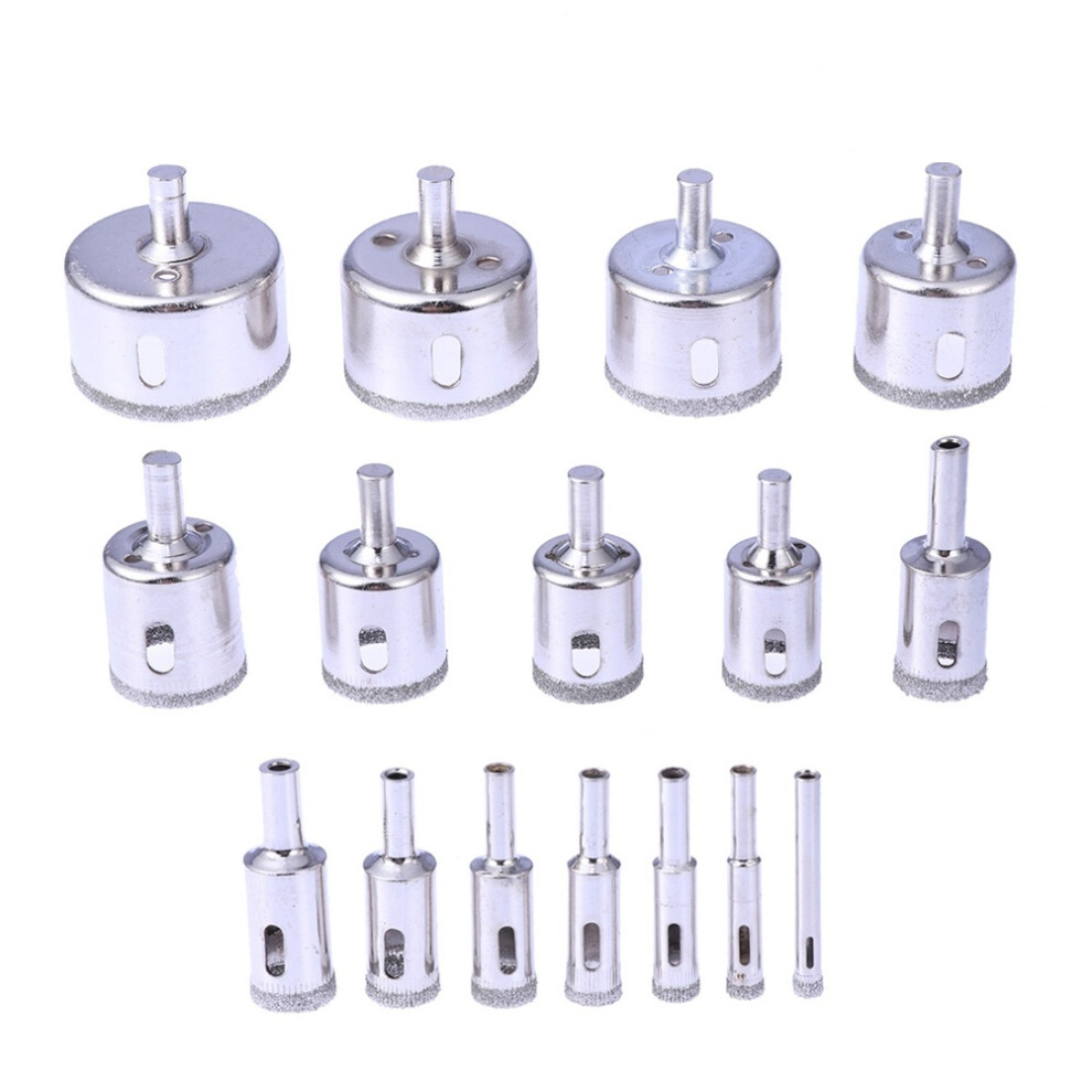45Pcs Durable Metal Diamond Drill Bits Hole Kit For Glass Tile Marble 3652056613689
