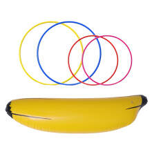 10Pcs PVC Inflatable Banana Ring Toss Toy Fun Kids Game Assorted Color