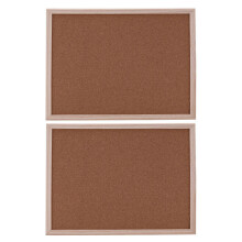 4Pcs Light Brown Cork Bulletin Board for Office School Wall Hanging
