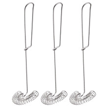 6Pcs Stainless Steel Manual Egg Whisk Spring Coil Kitchen Mixer Silver