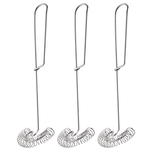 6Pcs Stainless Steel Manual Egg Whisk Spring Coil Kitchen Mixer Silver