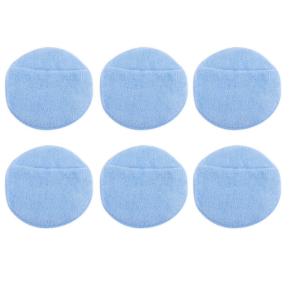 24Pcs Microfiber Buffing Pads Car Wax Applicator Sponge Daily Use Blue 3648157137162