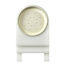 2Pcs White Plastic Beehive Feeder with Removable Perforated Metal Lid