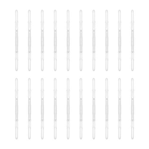 40Pcs White Ergonomic Plastic Paper Clips for Home Office Binding