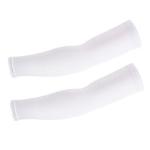 2Pcs White Sunscreen Sleeves Anti-Skid Uv Sleeve for Men and Women