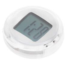 2Pcs Small White Car Dash Clock Self-Adhesive Digital Clock for Bikes