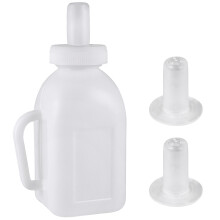 2Sets White Silicone Lamb Feeding Bottles Large Capacity Lamb Feeder