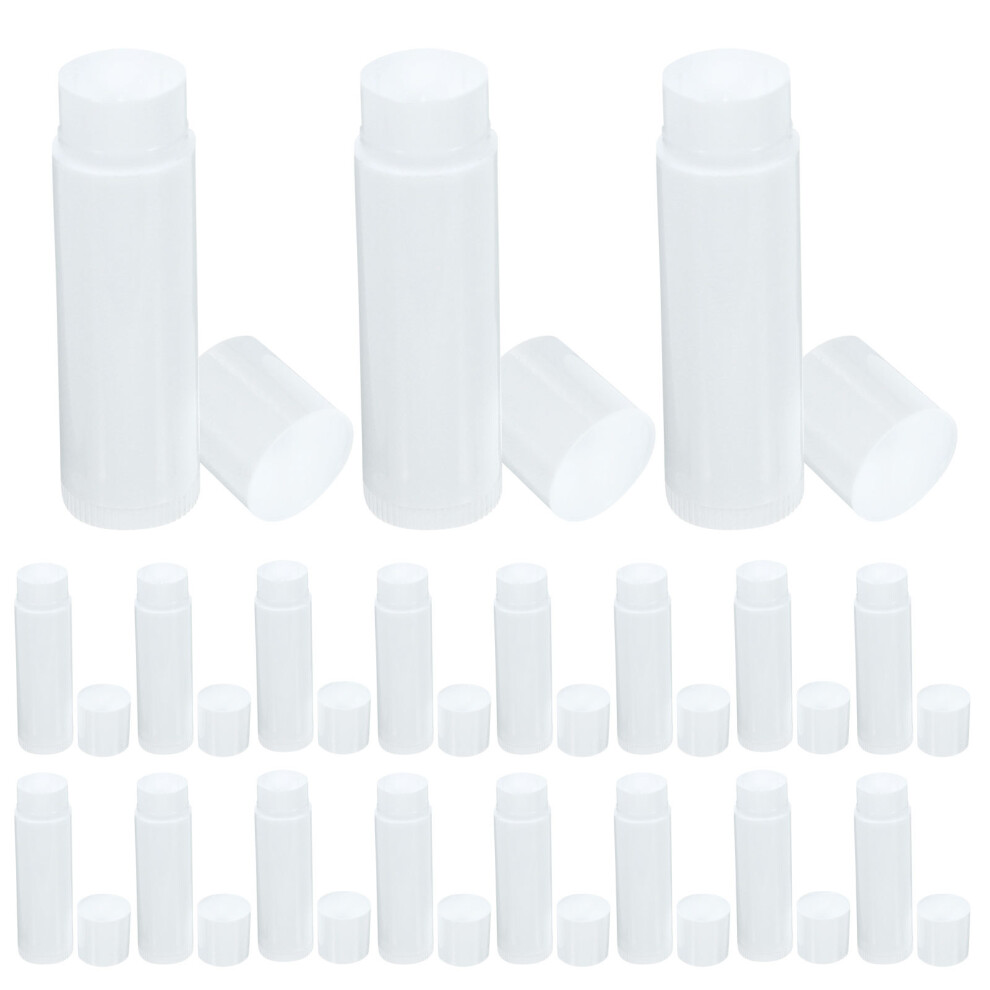 Ohphcall White 100Pcs Lip Balm Tubes With Caps Durable Pp Refillable Containers
