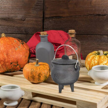 Metal Cauldron,Black Buckets with Handle for Kids Halloween Candy St. Patrick'S Coins Holder & Party Favors A
