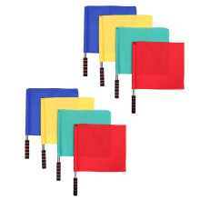 16Pcs Assorted Color Sports Penalty Flags Durable Cotton Referee Gear