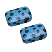 4Pcs Blue Lense Box Small Durable Organizer with Mirror for Women