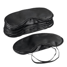 30St Zwarte Zachte Polyester Oogmaskers Voor En Rust Onderweg