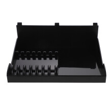 2Pcs Practical Barber Scissor and Comb Holder Black Plastic Tool Rack