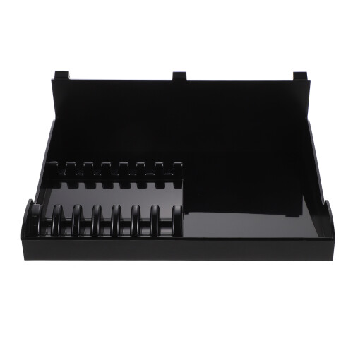 2Pcs Practical Barber Scissor and Comb Holder Black Plastic Tool Rack