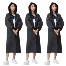 9Pcs Black Adult Raincoat with Hood Lightweight Waterproof Rain Poncho