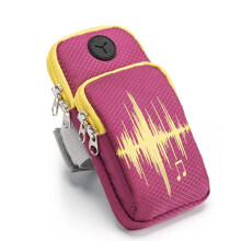 3Pcs Flexible Purple Sports Armband with Zipped Phone Storage Sleeve