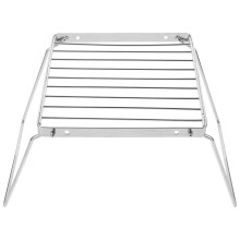 3Pcs Silver Stainless Steel Portable Campfire Grill Stand for Camping