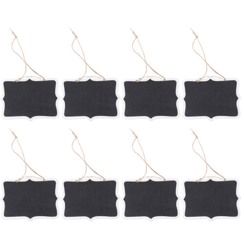 60Pcs Black Hanging Double Sided Mini Blackboard for Decoration Use