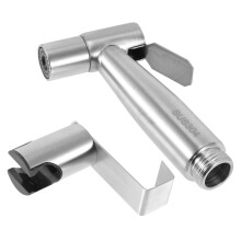 4Sets Stainless Steel Handheld Toilet Bidet Sprayer Kit Silver Durable