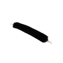 3Pcs Black Plush Buckle Handles Replacement for Women Tote Handbags