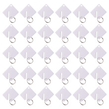 120Pcs Reusable Key Id Labels with Strong Rings for Hotel and Home Use