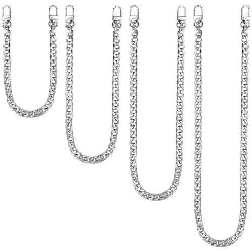 16Pcs Silver Metal Bag Chains Replacement Straps for Shoulder Handbags