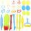 4Set Set Di Molding E Taglio Argilla Per Bambini in PP Colorati 1