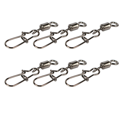 120Pcs Durable Silver Fishing Hook Line Connector Rustproof