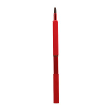 3Stk Roter Lippenapplikator, Nylonhaar, Retraktierbar, Für Unterwegs