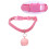 2Pièces Collier Chat Réglable Rose Avec Clochette Pour Promenade 1
