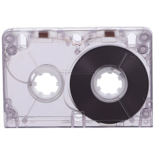 2Pièces Cassette Audio Blanche Plastique Gris Pour Messages DIY