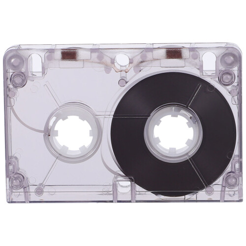 2Pièces Cassette Audio Blanche Plastique Gris Pour Messages DIY