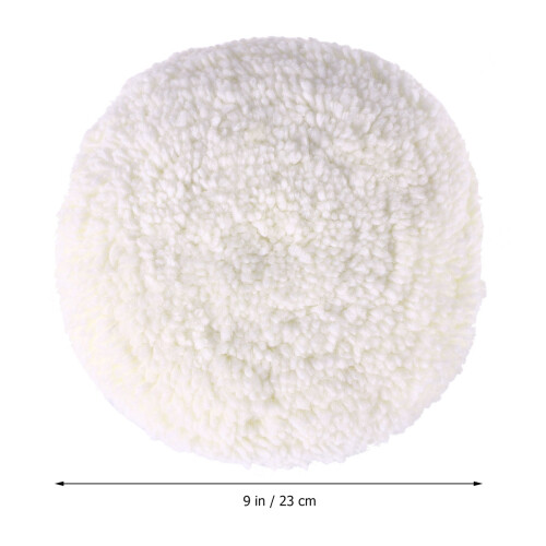 2Pcs White Wool Polishing Mop for Durable Vehicle Wheel Buffing